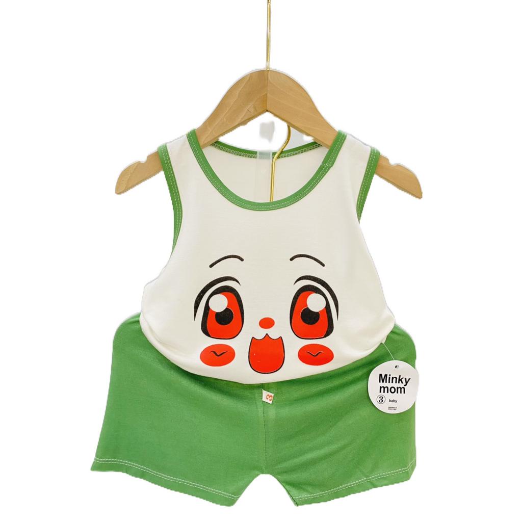 Quần áo bé trai và bé gái ba lỗ quần đùi chất liệu thun lạnh thoáng mát mùa hè