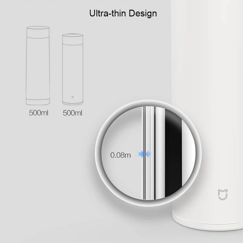 Bình Nước Giữ Nhiệt Xiaomi Mijia 500ml 350ml 480ml 12 Giờ Bằng Thép Không Gỉ