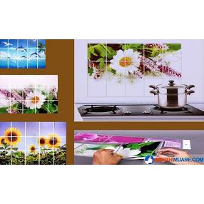 TRanh- giấy dán tường nhà bếp💥FREE SHIP💥 cách nhiệt chống bẩn dễ lau chùi 60-90cm