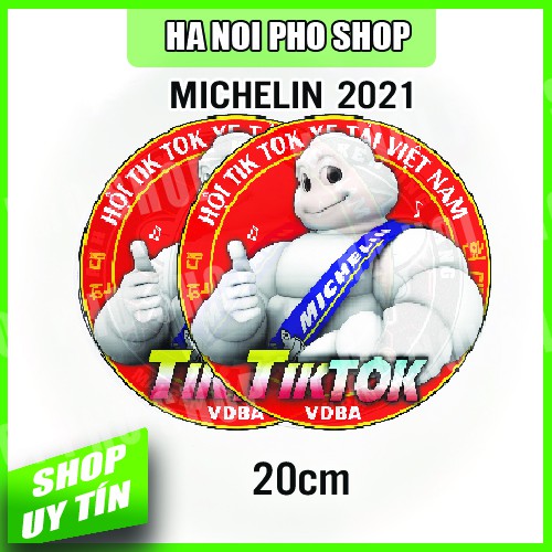 Tem Logo trang trí Tik Tok xe tải hình dán MICHELIN 2022, chống nước kèm quà tặng 10k