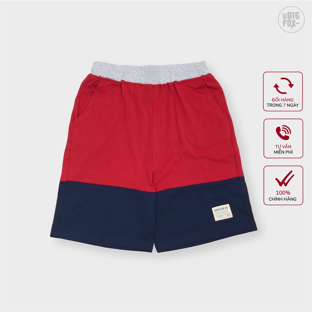 Quần Short Cho Bé Trai BIGFOX - MISSMEOW Mặc Hè Túi Chéo Chất Cotton Ba Màu Size 3,4,5,6,7,8,9,10,11,12,13,14,15 Tuổi