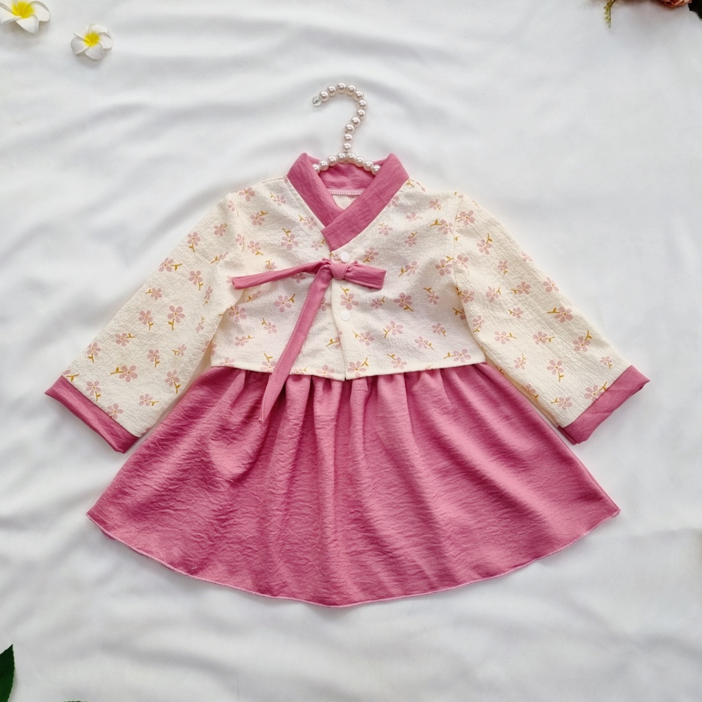 [ CÓ QUÀ TẶNG 💝] Đầm handbok hồng bé gái