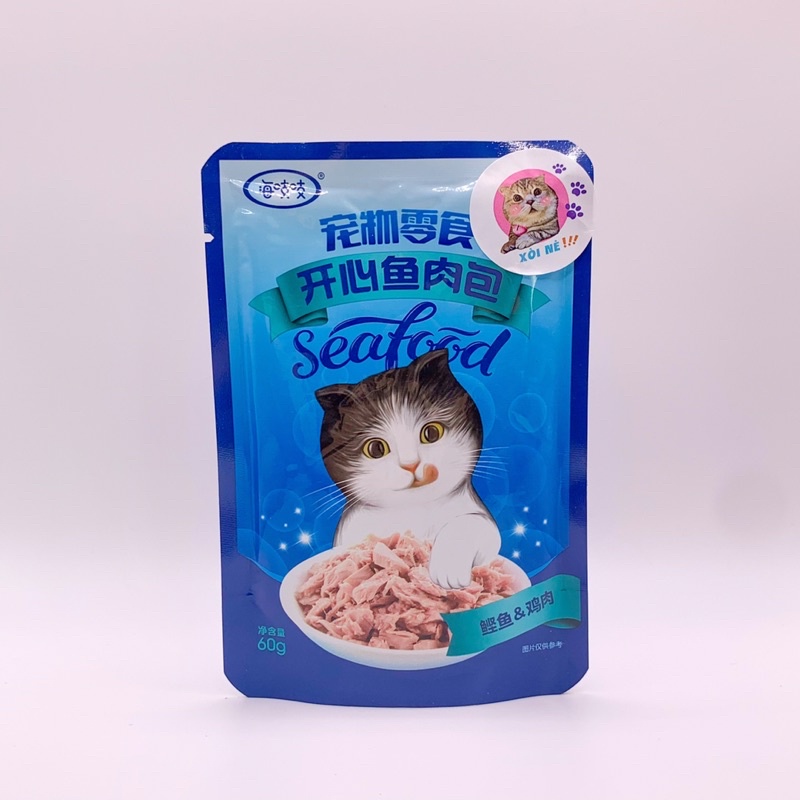 Pate Seafood Cho Mèo Thơm Ngon 60G