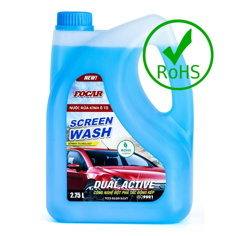 Nước rửa kính ô tô FOCAR Screen Wash 2.75L + Khăn lau Microfiber size 32x36cm