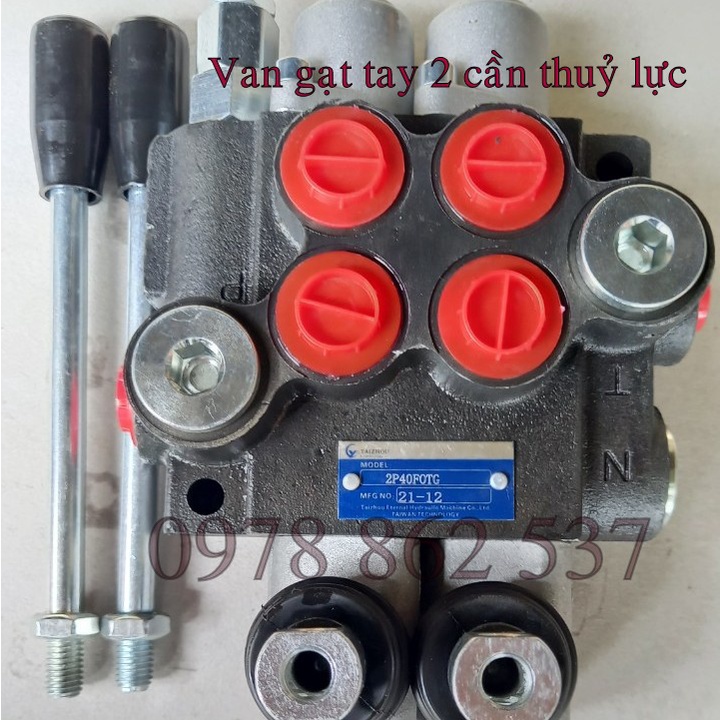 Van gạt tay thuỷ lực 2 cần ren 21mm