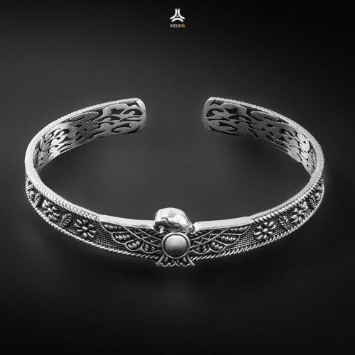 Vòng tay bạc nam, nữ HeliSilver Eagle Cuff VTBN0117