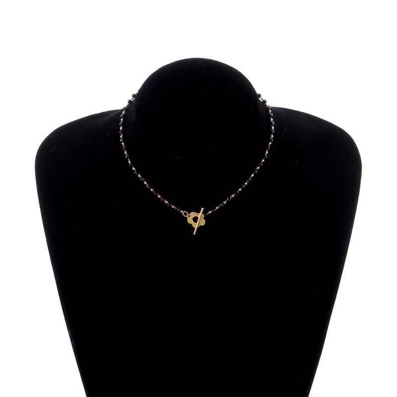 Vòng Cổ Choker Đính Hạt Pha Lê Đen Sang Trọng Thời Trang Cho Nữ