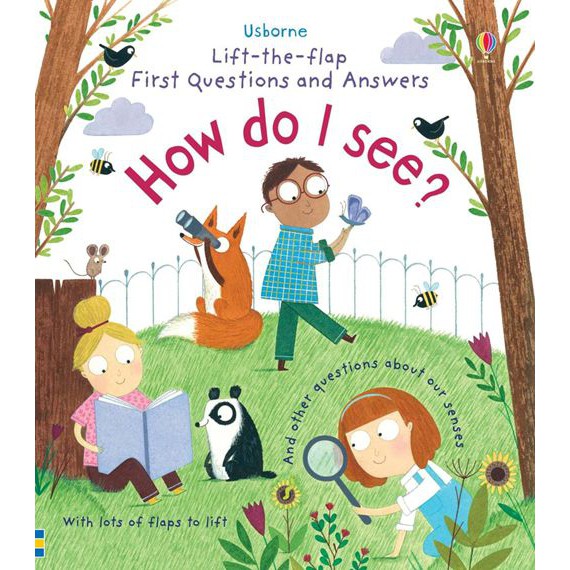 Sách Usborne - tương tác lật mở cho bé 6-8 tuổi Lift The Flap FIRST QUESTIONS ANSWERS HOW DO I SEE?