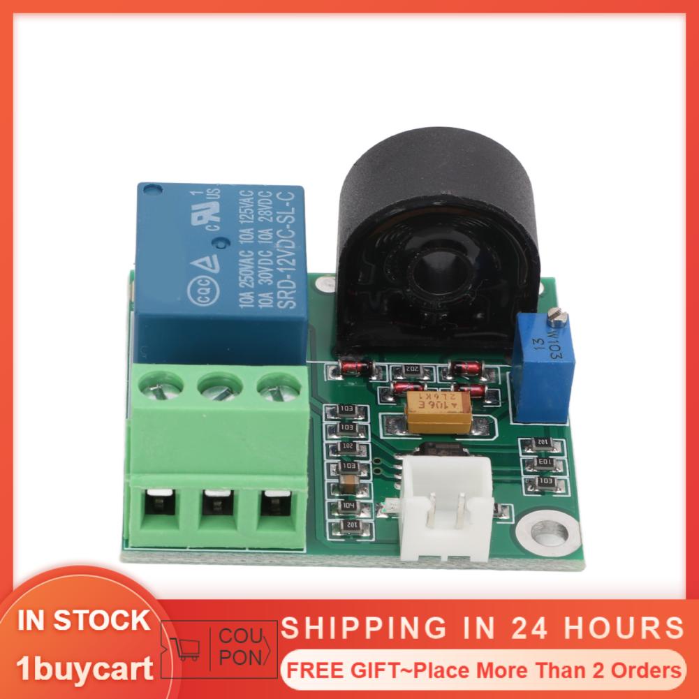 1buycart 12V 0‑5A AC Current Detection Sensor Module Switch Output for Motor Overcurrent Test Laboratory School Teaching