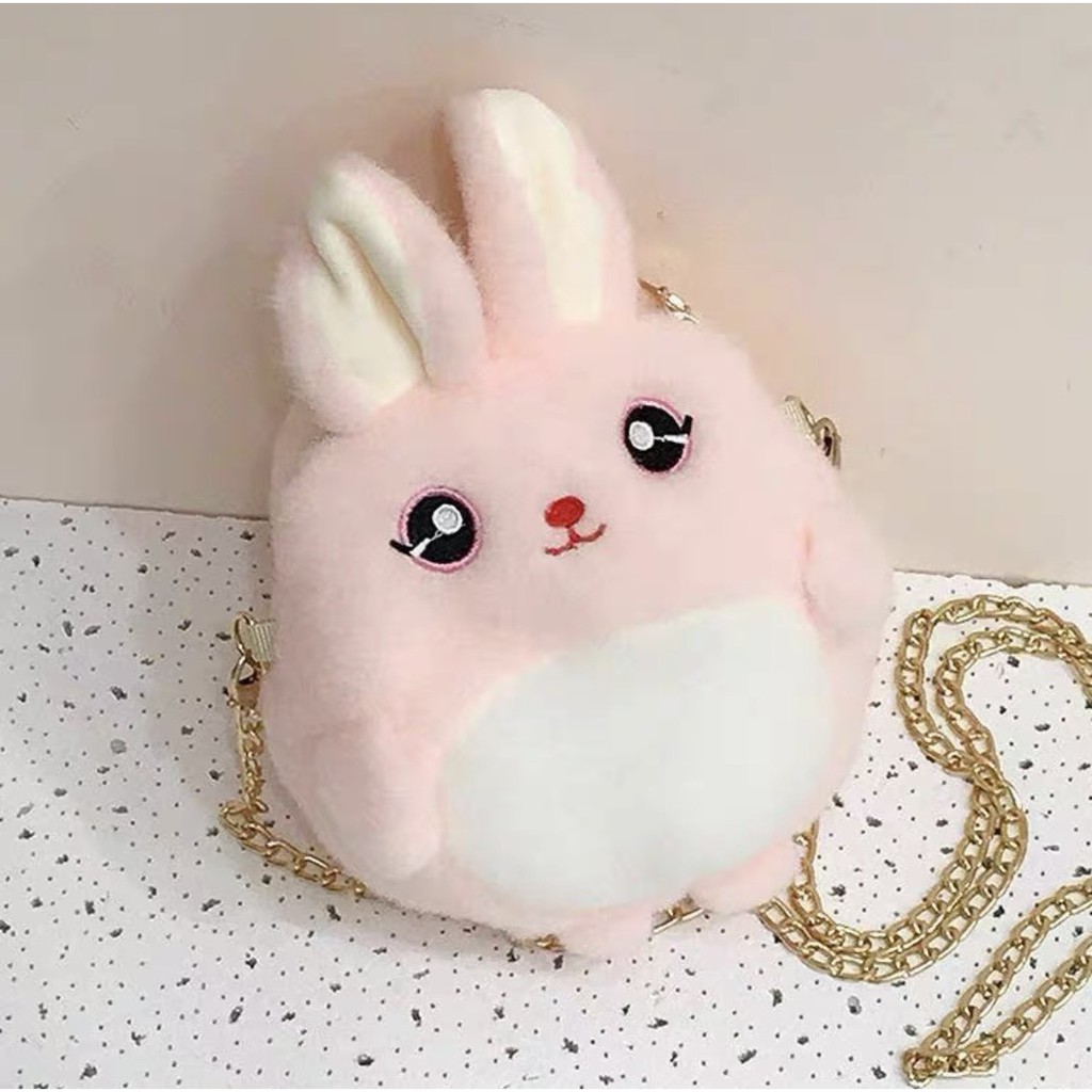 Túi thỏ bông đeo chéo thời trang trẻ em
