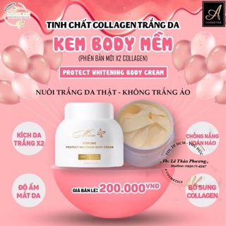 Kem Body Mềm nước hoa Acosmetic dưỡng trắng da toàn thân 250Gram