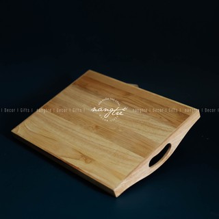 Khay gỗ tay cầm - Khay bánh gỗ