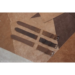 Dây đồng hồ da bò 1 lớp Handmade 3 mẫu [ Tặng kèm khóa ]