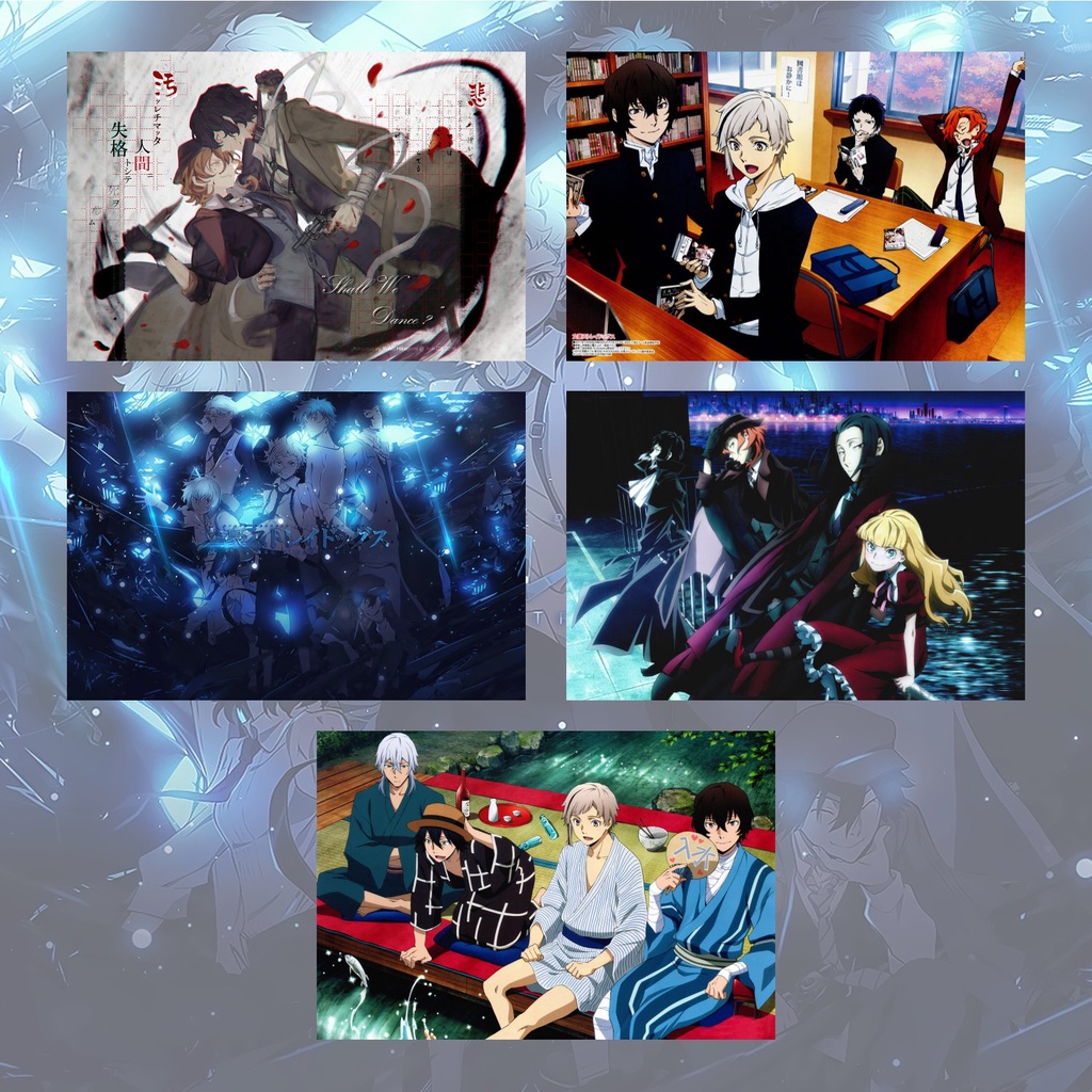 Poster ANIME Bungou stray dogs Decal Có Keo Dán Sẵn, Áp Phích Bungou stray dogs Kích Thước A3 42x30cm