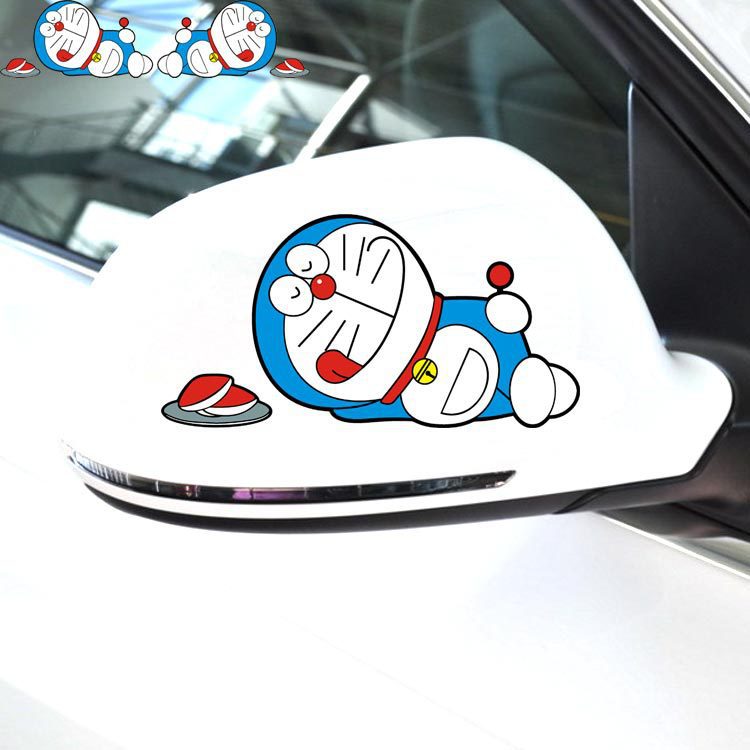 Sticker dán trang trí xe hơi không thấm nước hình doraemon xinh xắn chuyên dụng cho honda toyota