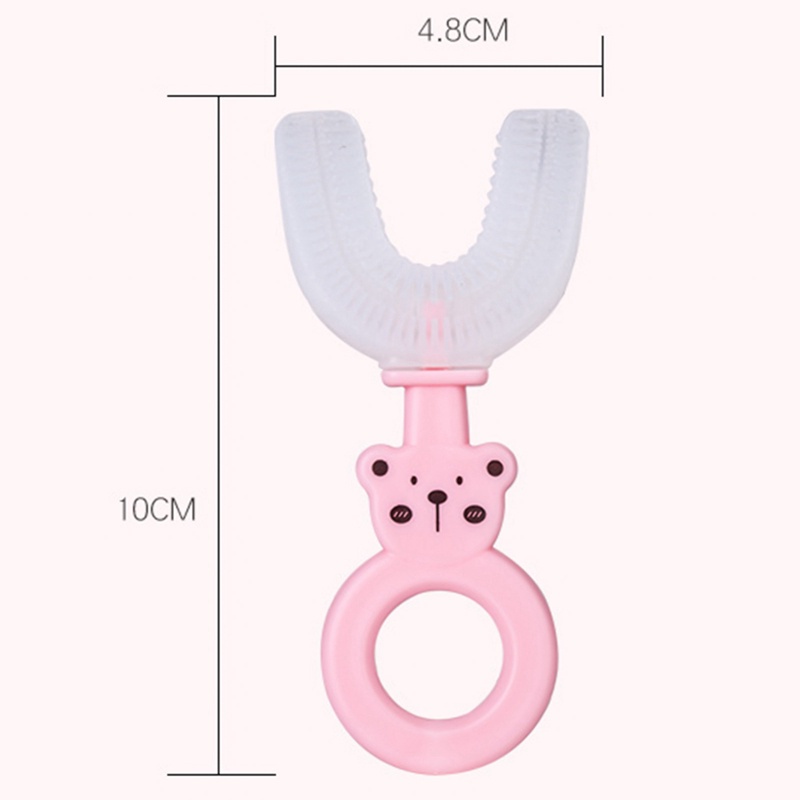 Bàn chải đánh răng silicone hình chữ U 360 độ dành cho trẻ em 2-6 tuổi