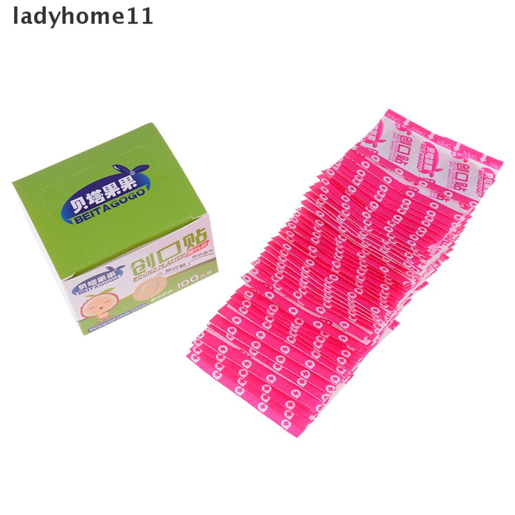 Hộp 100 băng keo cá nhân mini hình tròn dùng một lần cho nữ