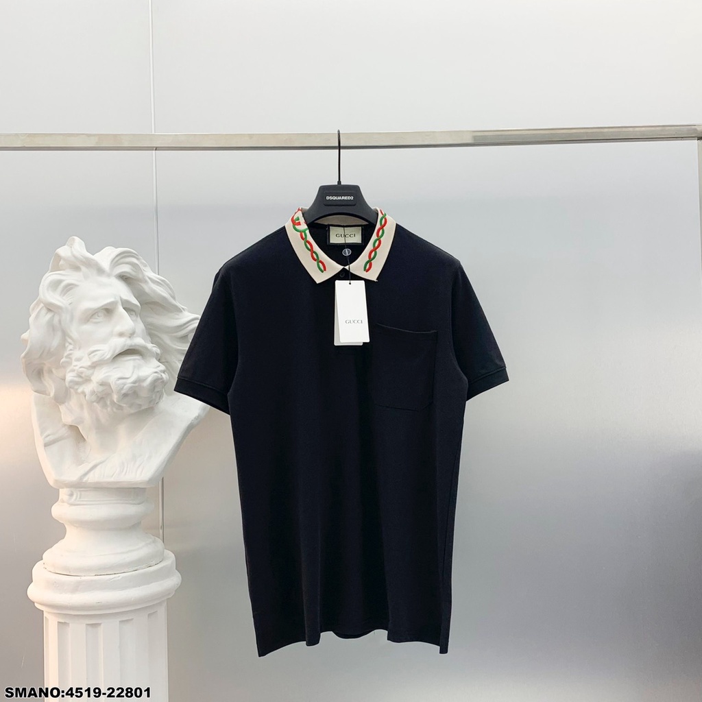 Áo Polo Nam GC Họa Tiết Cổ Siêu Đẹp - Áo Phông Cổ Bẻ Nam GC Chất Cotton Thoáng Mát Mềm Mịn DT STORE MENWEAR