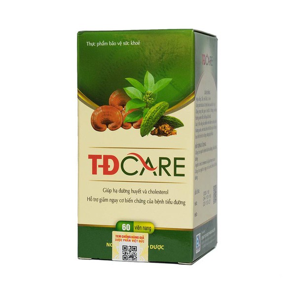 TĐ CARE -VIÊN UỐNG TĐ CARE hỗ trợ tiểu đường / tđcare / tdcare TĐ Care giúp hạ đường huyết và cholesterol chai 60 viên