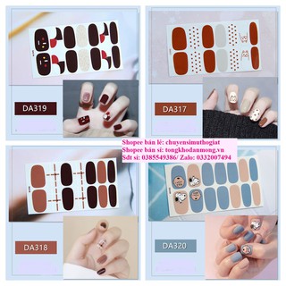 Sỉ da301-da320 dán móng tay bộ 14 nhãn nail sticker