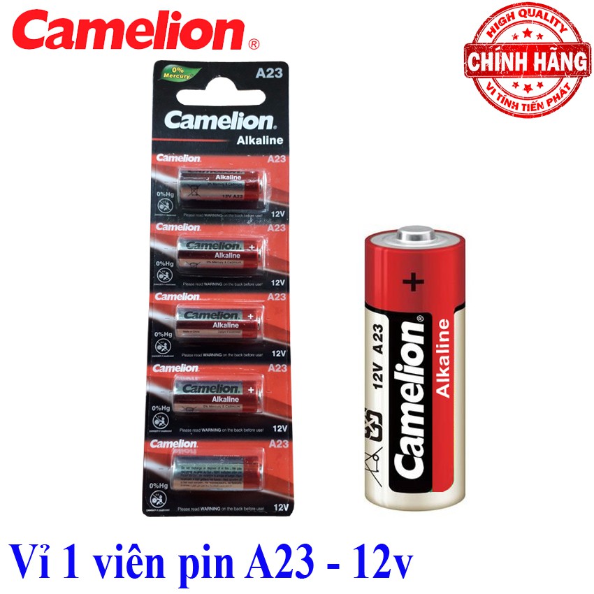 Vỉ 1 viên Pin A23 12V Camelion Alkaline - dùng cho chuông cửa, cửa quấn, điều kiển từ xa...