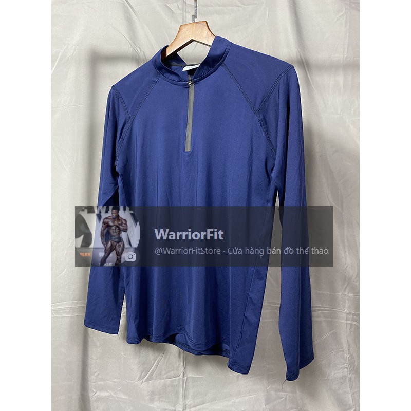 Áo dài tay giữ nhiệt nam cổ khóa bomber