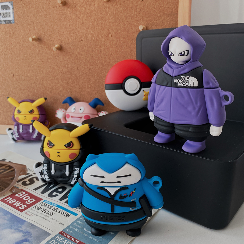 🔥In Stocks Pokémon AirPods Pro Case Earphone Protective Case Pikachu Mew-two Apple Wireless Bluetooth Headphone Case Pokeball Snorlax Soft AirPod Cover Mr.Mime Earbuds Shockproof Casing