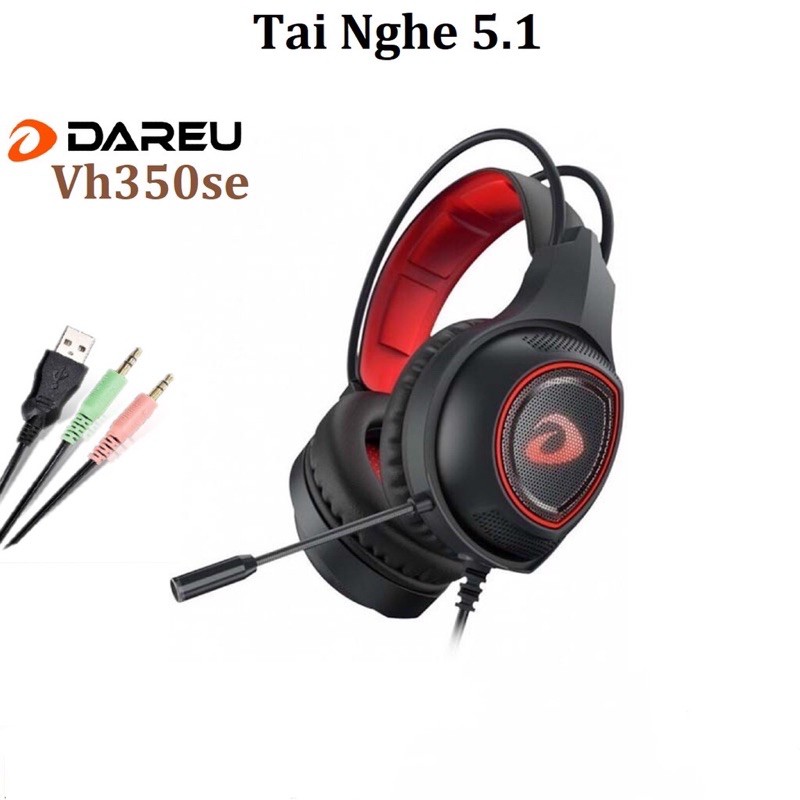 Tai Nghe chơi game giá rẻ Dareu VH350se 5.1 hàng chính hãng - Mai Hoàng