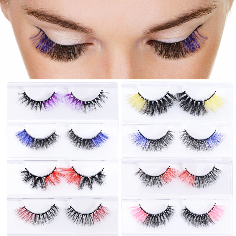 Lông Mi Giả 3D Nhiều Màu Sắc Dùng Hóa Trang Halloween