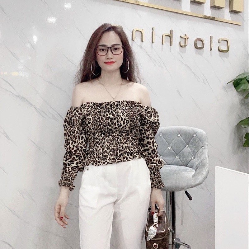 áo trễ vai bo eo