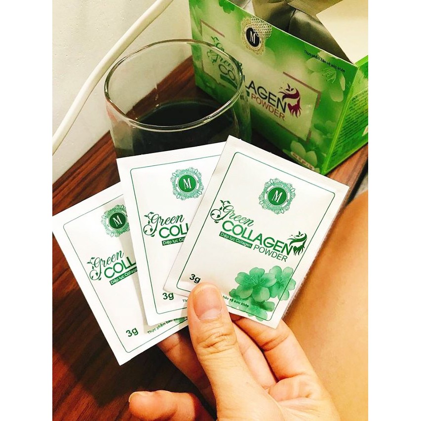 Diệp lục collagen hộp 30 gói Mới