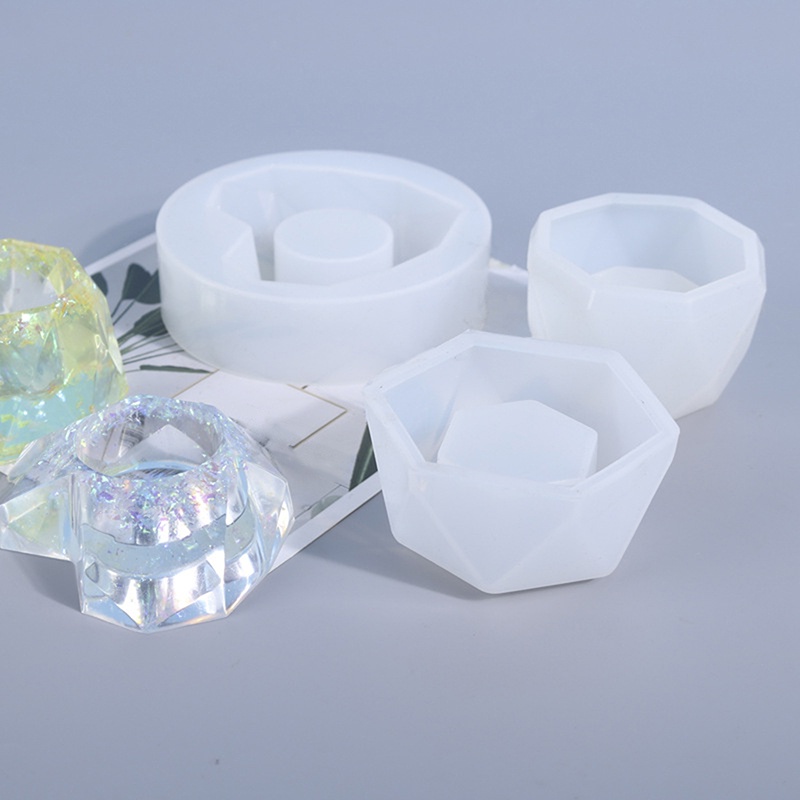 Khuôn Silicone Làm Chậu Cây Hình Đa Giác