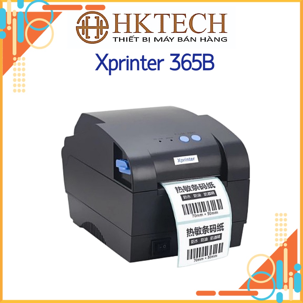 Máy in tem + in hoá đơn K80 Xprinter XP 365B in đơn hàng GHTK, in tem nhãn và phiếu giao hàng các sàn TMĐT