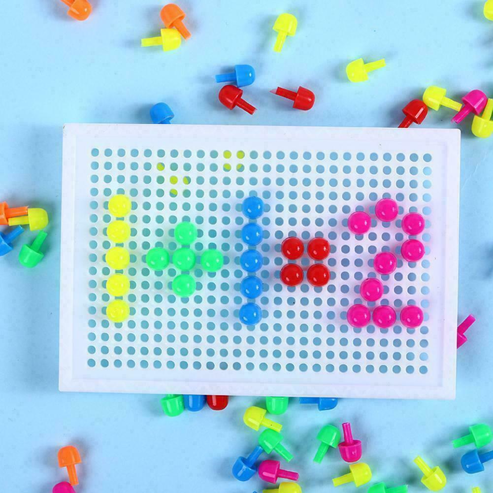 Set đồ chơi xếp hình đinh nấm 3D giáo dục thông minh quà tặng trẻ em DIY