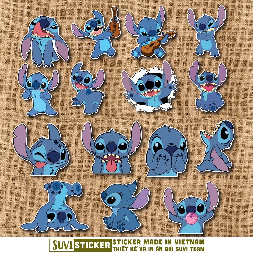 50 Sticker Cute chống nước sticker dán mũ bảo hiểm, laptop, điện thoại, đàn guitar, vali. MSP: NS52