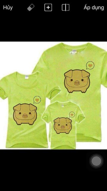 áo gia đình in hình heo xinh chất cotton mịn mát giá sĩ