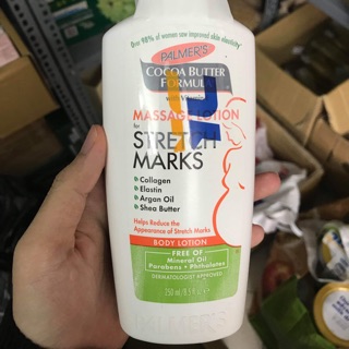 Lotion trị rạn da Palmer's Cocoa Butter Massage Lotion for Stretch Marks 250ml