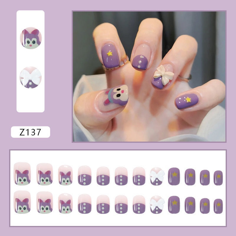 Đồ Chơi Dán Móng Tay 3D Hình Gấu Hoạt Hình Sanrio Kuromi My Melody Thủ Công Cho Bé Gái