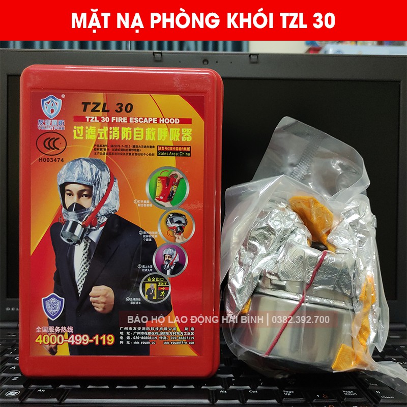 Mặt nạ phòng khói, chống khói độc - mặt nạ chống cháy, phòng cháy chữa cháy TZL30