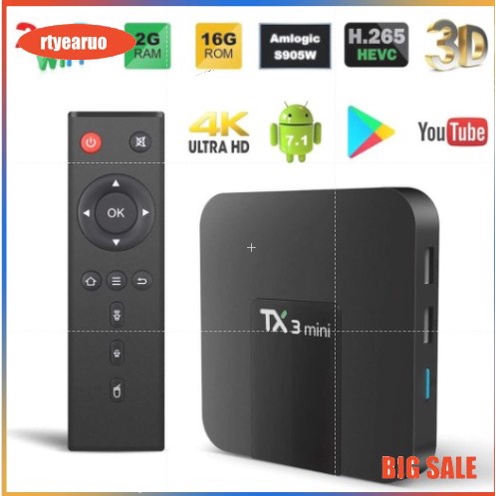 Đầu Thu TV Thông Minh Không Dây Tx3 Mini S905W