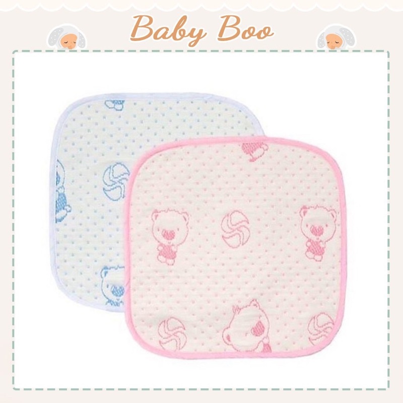 Tấm lót chống thấm vải xốp 4 lớp thay bỉm cho bé sơ sinh 30x30 cm [ babyboo]