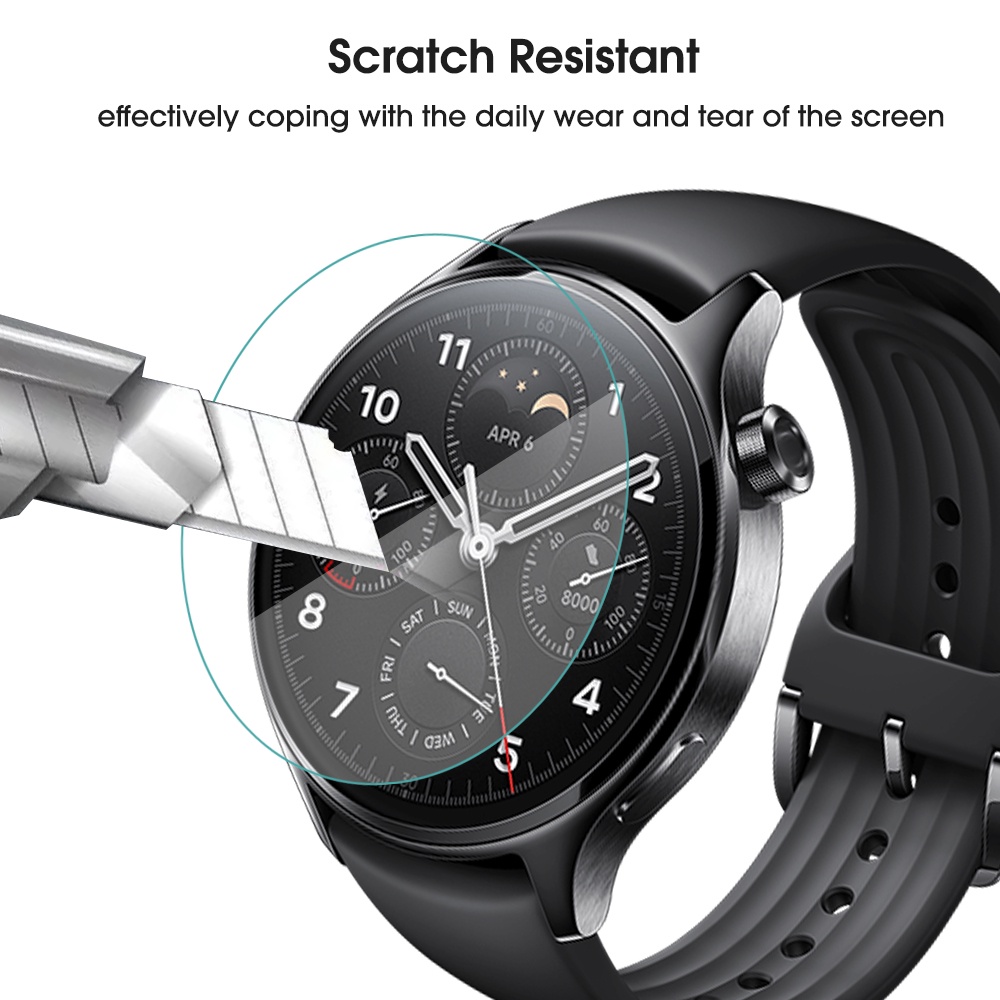 Kính Cường Lực 2.5D HD 9H Siêu Mỏng Cho Đồng Hồ Thông Minh Xiaomi Mi Watch S1 Pro