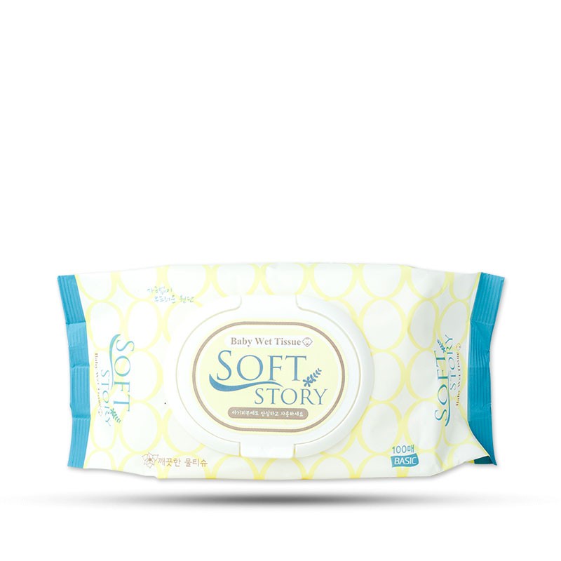 Khăn giấy ướt cao cấp Soft Story Baby Wet Tissue Hàn Quốc - 100 tờ