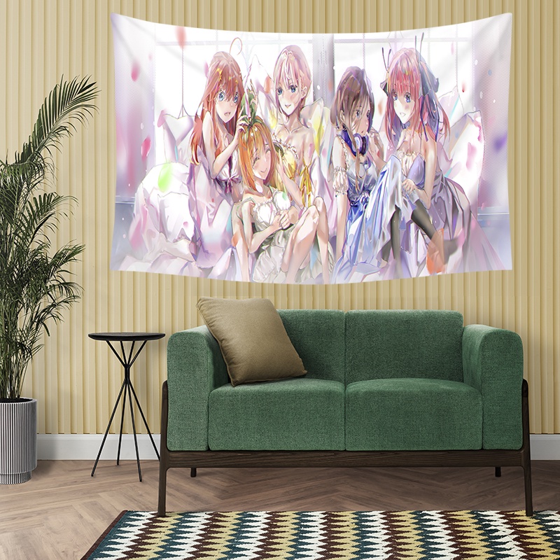 Thảm Treo Tường Trang Trí In Hình Nhân Vật Phim Hoạt Hình The Quintessential Quintuplets