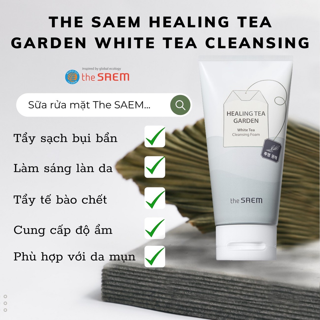 Sữa Rửa Mặt The Saem Healing Tea Garden Cleansing Foam 150ml