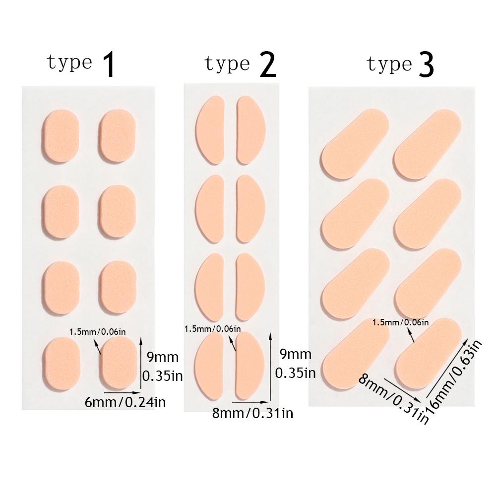 Set 4 Cặp Miếng Dán Mũi Kính 1.5mm Màu Đen Chống Trượt Hiệu Ket1