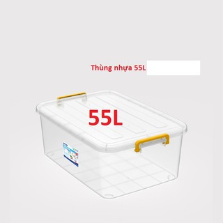 (Hà Nội) Thùng Nhựa Duy Tân Cao Cấp Trong Suốt 55L-45L-30L-15L-10L ( Hàng Chính Hãng)