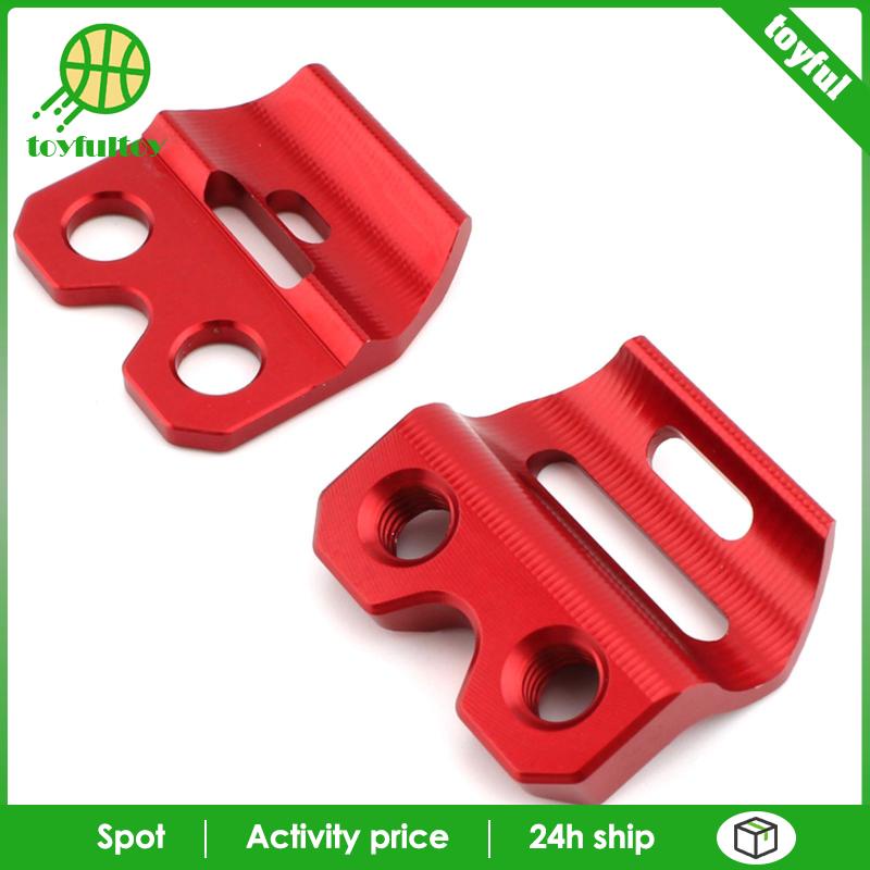 Set 2 Kẹp Giữ Dây Phanh Bằng Hợp Kim Nhôm Màu Đỏ Cho Honda CR125