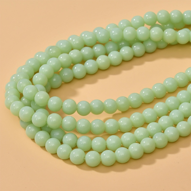 Túi 50 Hạt Đá Ngọc Bích 8mm Màu Sắc Xinh Xắn Dùng Làm Trang Sức Thủ Công