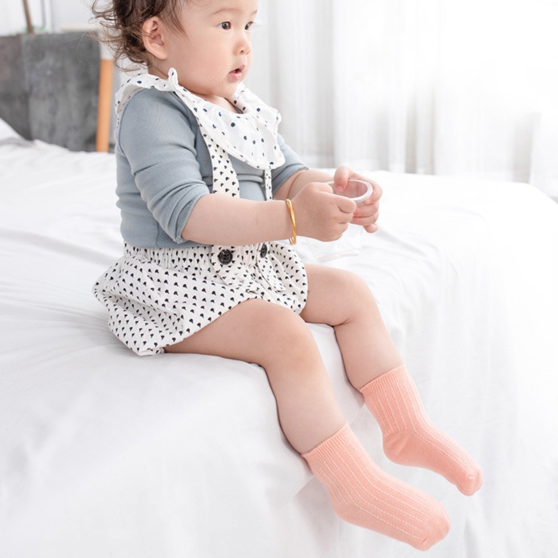 Vớ Cotton Mỏng Mềm Mại Thoáng Khí Thoải Mái Mùa Hè Cho Bé